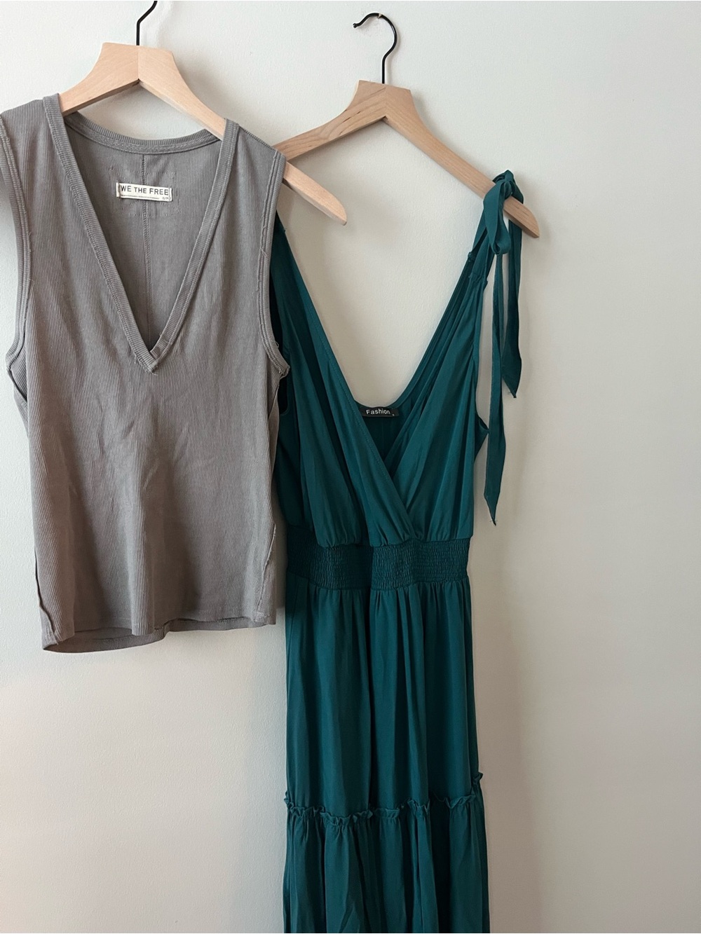 Teal Maxi Dress & Grey V Neck Summer Bundle